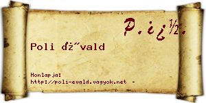 Poli Évald névjegykártya